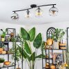 Koyoto Plafoniera, Lampada a sfera Ambrato, Chiaro, Grigio fumo, 4-Luci