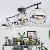 Koyoto Plafoniera, Lampada a sfera Cromo, Chiaro, Grigio fumo, 4-Luci