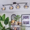Koyoto Plafoniera, Lampada a sfera Cromo, Chiaro, Grigio fumo, 4-Luci