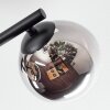 Chehalis Plafoniera, Lampada a sfera Cromo, Chiaro, Grigio fumo, 3-Luci