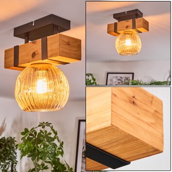 Sernadelo Plafoniera, Lampada a sfera Écru, Nero, 1-Luce