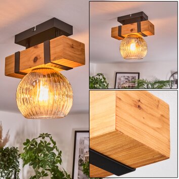 Sernadelo Plafoniera, Lampada a sfera Écru, Nero, 1-Luce