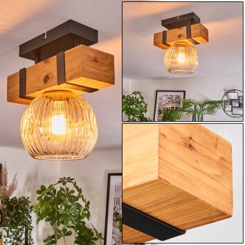 Sernadelo Plafoniera, Lampada a sfera Écru, Nero, 1-Luce