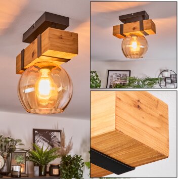 Sernadelo Plafoniera, Lampada a sfera Écru, Nero, 1-Luce