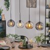 Koyoto Lampadario a sospensione, Lampada a sfera, Lampada a sospensione Ambrato, Chiaro, Grigio fumo, 4-Luci