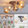 Chehalis Plafoniera, Lampada a sfera Ambrato, Chiaro, Grigio fumo, 4-Luci