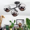 Chehalis Plafoniera, Lampada a sfera Cromo, Grigio fumo, 3-Luci