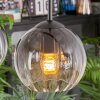 Koyoto Lampadario a sospensione, Lampada a sfera, Lampada a sospensione Chiaro, Grigio fumo, 4-Luci
