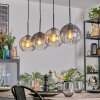 Koyoto Lampadario a sospensione, Lampada a sfera, Lampada a sospensione Ambrato, Chiaro, Grigio fumo, 4-Luci