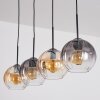 Koyoto Lampadario a sospensione, Lampada a sfera, Lampada a sospensione Ambrato, Chiaro, Grigio fumo, 4-Luci