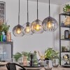 Koyoto Lampadario a sospensione, Lampada a sfera, Lampada a sospensione Ambrato, Chiaro, Grigio fumo, 4-Luci