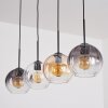 Koyoto Lampadario a sospensione, Lampada a sfera, Lampada a sospensione Ambrato, Chiaro, Grigio fumo, 4-Luci