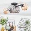 Chehalis Plafoniera, Lampada a sfera Ambrato, Grigio fumo, 4-Luci