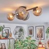 Chehalis Plafoniera, Lampada a sfera Ambrato, Grigio fumo, 4-Luci
