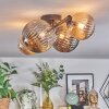 Chehalis Plafoniera, Lampada a sfera Ambrato, Grigio fumo, 4-Luci