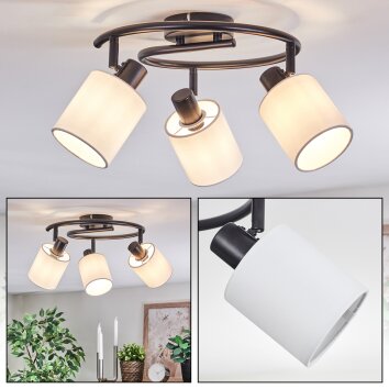 Fallhagen Plafoniera, Faretto da soffitto Nero, 3-Luci