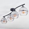 Koyoto Plafoniera, Lampada a sfera Chiaro, Grigio fumo, 4-Luci