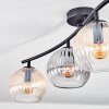Koyoto Plafoniera, Lampada a sfera Ambrato, Chiaro, Grigio fumo, 4-Luci