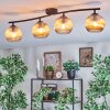 Koyoto Plafoniera, Lampada a sfera Ambrato, 4-Luci