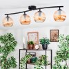 Koyoto Plafoniera, Lampada a sfera Ambrato, 4-Luci