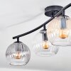 Koyoto Plafoniera, Lampada a sfera Ambrato, Chiaro, Grigio fumo, 4-Luci