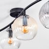 Koyoto Plafoniera, Lampada a sfera Ambrato, Chiaro, Grigio fumo, 4-Luci