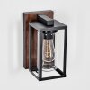 Portalis Lampada da parete per esterno, Applique Aspetto del legno, Nero, 1-Luce, Sensori di movimento