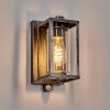 Portalis Lampada da parete per esterno, Applique Nero, Argento, 1-Luce, Sensori di movimento