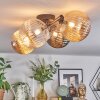 Chehalis Plafoniera, Lampada a sfera Ambrato, Chiaro, Grigio fumo, 4-Luci