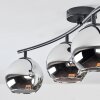 Koyoto Plafoniera, Lampada a sfera Cromo, Grigio fumo, 4-Luci