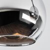 Koyoto Plafoniera, Lampada a sfera Cromo, Grigio fumo, 4-Luci