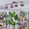 Koyoto Plafoniera, Lampada a sfera Cromo, Grigio fumo, 4-Luci
