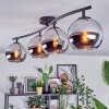Koyoto Plafoniera, Lampada a sfera Cromo, Grigio fumo, 4-Luci