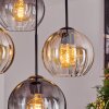 Koyoto Lampadario a sospensione, Lampada a sfera, Lampada a sospensione 35 cm Ambrato, Chiaro, Grigio fumo, 4-Luci