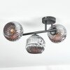 Ripoll Plafoniera, Lampada a sfera Cromo, Grigio fumo, 3-Luci