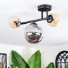 Chehalis Plafoniera, Lampada a sfera Ambrato, Grigio fumo, 3-Luci
