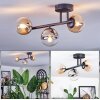 Chehalis Plafoniera, Lampada a sfera Ambrato, Chiaro, Grigio fumo, 3-Luci