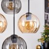 Koyoto Lampadario a sospensione, Lampada a sfera, Lampada a sospensione Ambrato, Grigio fumo, 4-Luci