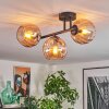 Koyoto Plafoniera, Lampada a sfera Ambrato, 3-Luci