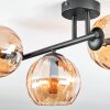 Koyoto Plafoniera, Lampada a sfera Ambrato, 3-Luci