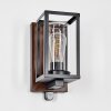 Portalis Lampada da parete per esterno, Applique Aspetto del legno, Nero, 1-Luce, Sensori di movimento