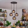 Koyoto Lampadario a sospensione, Lampada a sfera, Lampada a sospensione Grigio fumo, 4-Luci