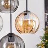 Koyoto Lampadario a sospensione, Lampada a sfera, Lampada a sospensione Ambrato, Chiaro, Grigio fumo, 4-Luci
