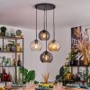 Koyoto Lampadario a sospensione, Lampada a sfera, Lampada a sospensione Ambrato, Chiaro, Grigio fumo, 4-Luci