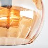 Koyoto Plafoniera, Lampada a sfera Ambrato, Grigio fumo, 3-Luci