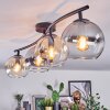 Koyoto Plafoniera, Lampada a sfera Ambrato, Chiaro, Grigio fumo, 4-Luci