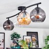 Koyoto Plafoniera, Lampada a sfera Ambrato, Chiaro, Grigio fumo, 4-Luci