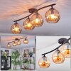 Koyoto Plafoniera, Lampada a sfera Ambrato, 4-Luci