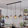 Koyoto Lampadario a sospensione, Lampada a sfera, Lampada a sospensione Ambrato, Chiaro, Grigio fumo, 4-Luci