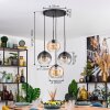 Koyoto Lampadario a sospensione, Lampada a sfera, Lampada a sospensione Ambrato, Chiaro, Grigio fumo, 4-Luci